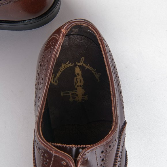 O'Sullivan Executive Imperial Men's Brown Oxford Wingtips 9.5 D Made In USA NEW! - Picture 12 of 13
